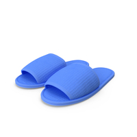 Waffled Hotel Slippers Blue PNG & PSD Images