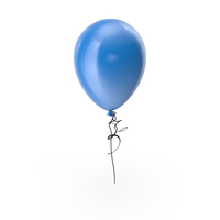 蓝色气球PNG和PSD图像