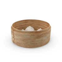DimSum in a Wooden Container PNG & PSD Images