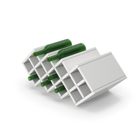 Wine Rack With Empty Bottles White PNG & PSD Images