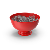 Red Champagne Bowl With Ice PNG & PSD Images