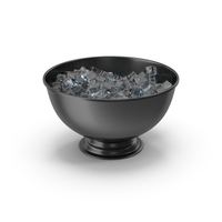 Black Champagne Bowl With Ice PNG & PSD Images