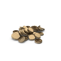Gold Beer Caps PNG & PSD Images