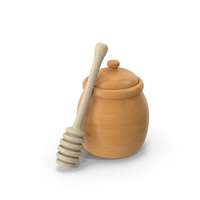 Pot With Honey Dipper PNG & PSD Images
