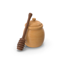 Pot With Honey Dipper PNG & PSD Images