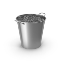 Metal Bucket With Ice PNG & PSD Images