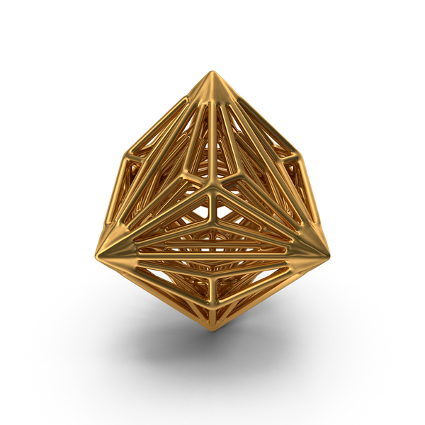 Geometric Shape Gold PNG & PSD Images