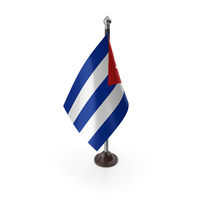 Cuba Flag On A Plastic Stand PNG & PSD Images