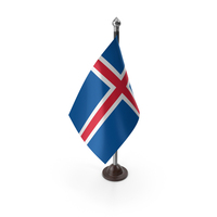 Iceland Flag On A Plastic Stand PNG & PSD Images