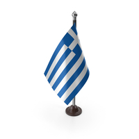 Greece Flag On A Plastic Stand PNG & PSD Images