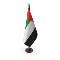 Arab Emirates Cloth Flag On A Stand PNG & PSD Images