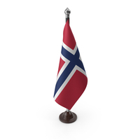 Norway Cloth Flag On A Stand PNG & PSD Images