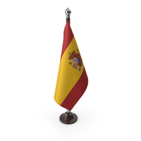 Spain Cloth Flag On A Stand PNG & PSD Images