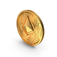 Gold Ethereum Coin PNG & PSD Images