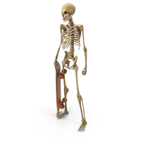 Worn Skeleton Skateboarder PNG & PSD Images