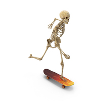 Worn Skeleton Skateboarder Speeding PNG & PSD Images