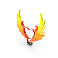 Wings Heart Devil Yellow PNG & PSD Images