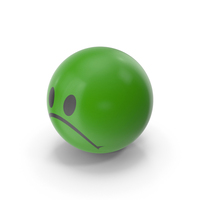 Green Sad Emoji Ball PNG & PSD Images