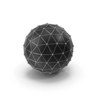 Network Sphere Black Silver PNG & PSD Images