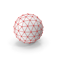 Network Sphere White Red PNG & PSD Images