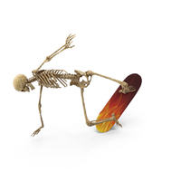 Worn Skeleton In An Skateboard Accident PNG & PSD Images