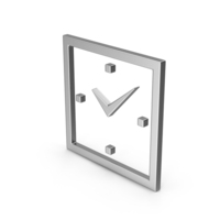 Silver Symbol Clock PNG & PSD Images