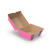 Pink Burger Box PNG & PSD Images