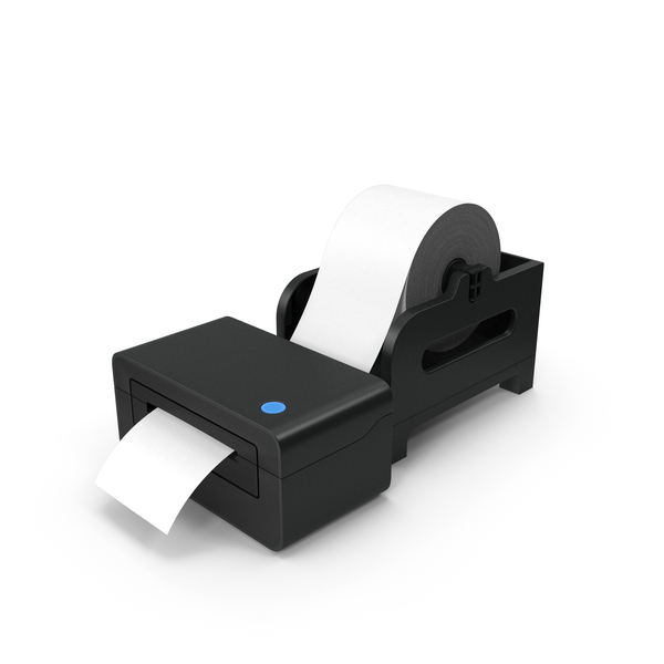 Thermal Label Printer Black New PNG & PSD Images