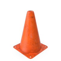 Safety Cone 01 18 Inch Dirty PNG & PSD Images