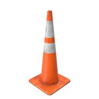 Safety Cone 36 Inch Dirty PNG & PSD Images