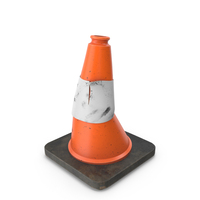 Safety Cone 18 Inch Destroyed PNG & PSD Images