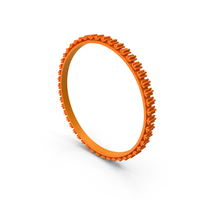 Circle Flower Frame Design Orange PNG & PSD Images