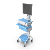 Medical Mobile Computer Cart PNG & PSD Images
