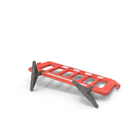 Destroyed Red Plastic Safety Barrier PNG & PSD Images