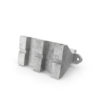White Damaged Plastic Safety Barrier PNG & PSD Images