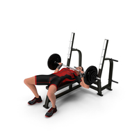 Athlete Bench Press Pose PNG & PSD Images