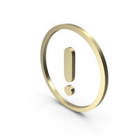 EXCLAMATION MARK GOLD PNG & PSD Images