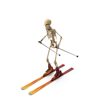 Worn Skeleton Skiing PNG & PSD Images