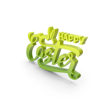 Festival Happy Easter Green PNG & PSD Images