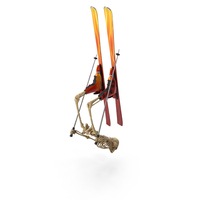 Worn Skeleton Back Flip Ski Jumping PNG & PSD Images