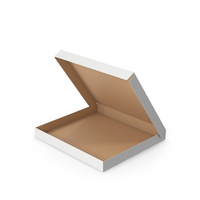 White Open Pizza Box PNG & PSD Images