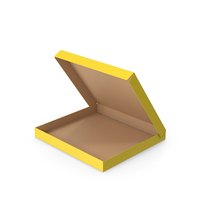 Yellow Open Pizza Box PNG & PSD Images