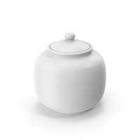 White Ceramic Sugar Bowl PNG & PSD Images