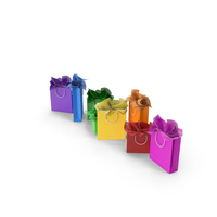 8 Colorfull Shopping Bags PNG & PSD Images