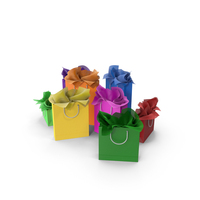 8 Colorful Shopping Bags PNG & PSD Images