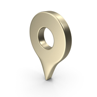Golden Google Location Pin PNG & PSD Images