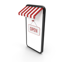 Smartphone With A Roof And Open Sign PNG & PSD Images