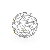 Black Gold Network Sphere PNG & PSD Images