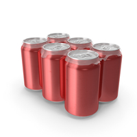Six Pack of Aluminium Cans PNG & PSD Images
