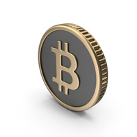 Gold Bitcoin Cryptocurrency Coin PNG & PSD Images